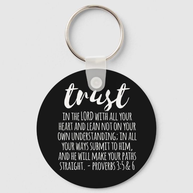 Llavero Confianza en el Señor Proverbios 3:5-6 (Anverso)