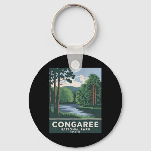 Llavero Congaree Parque Nacional Camping Vintage Hiking Ho
