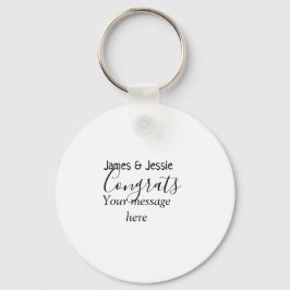 Llavero Congrats add name message wedding newly wed couple