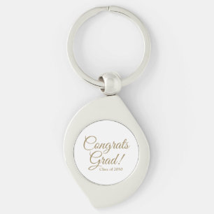 Llavero Congrats grad clase personalizado de oro año elega