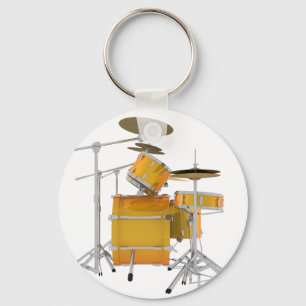 Llavero Conjunto de tambores dorado / amarillo: