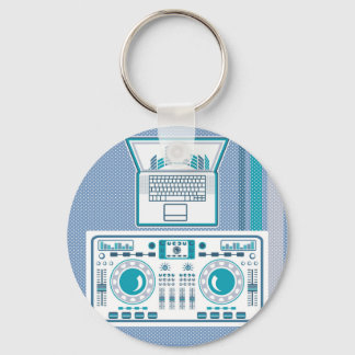 Llavero Conmutable con el vector de equipo de DJ para port