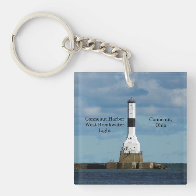 Llavero Conneaut Harbour West Bkw Light cadena de claves a (Frente)