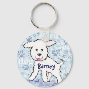 Llavero conocido de encargo del perro de Bichon