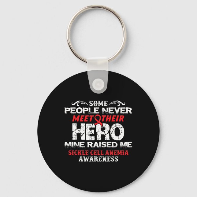 Llavero Conozca a Hero-Sickle Cell Anemia Awareness Suppor (Anverso)