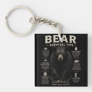 Llavero Consejos de supervivencia del oso de Black Bear Vi