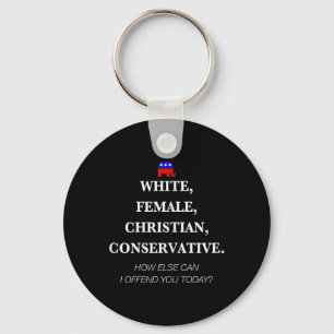 Llavero Conservadora republicana cristiana femenina blanca