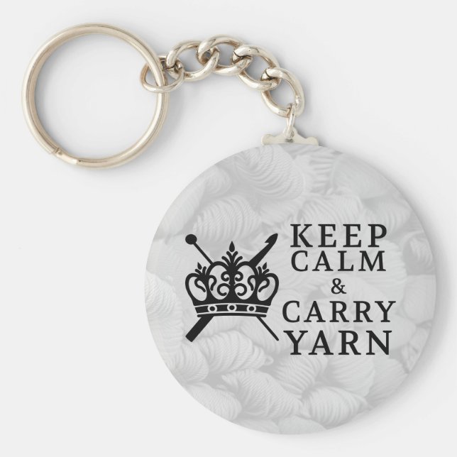 Llavero Conservar la calma Carry Yarn Crafts (Frente)