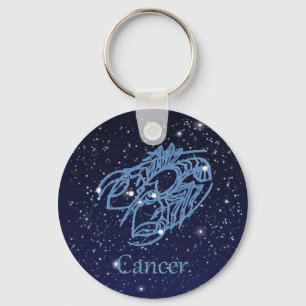 Llavero Constelación de Cáncer y signo del zodiaco con est
