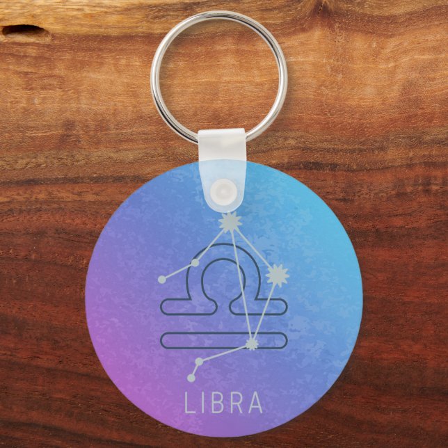 Llavero Constelación de la estrella libra zodiac de la est (Anverso)