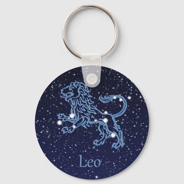 Llavero Constelación de León y Rótulo Zodiaco con estrella (Anverso)