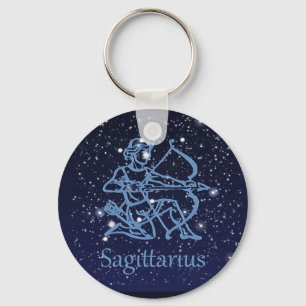 Llavero Constelación de Sagittarius y Rótulo de Zodiac con