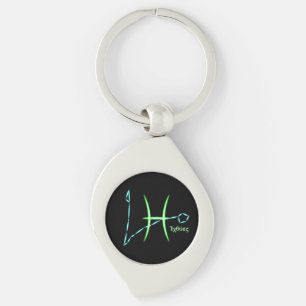 Llavero Constelación de zodiaco Pisces Keychain Metalizado
