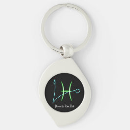 Llavero Constelación de zodiaco Pisces Keychain Metalizado