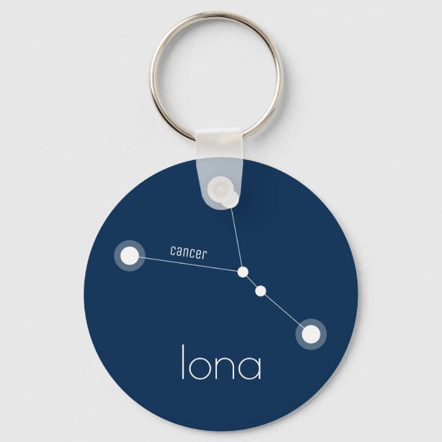 Llavero Constelación de zodiaco por cáncer de personalizad (Anverso)