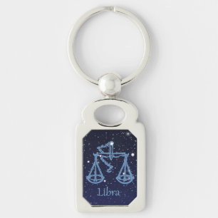 Llavero Constelación del libra y Rótulo del zodiaco con