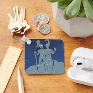 Llavero Constelación gemela de Géminis Astrología zodiacal