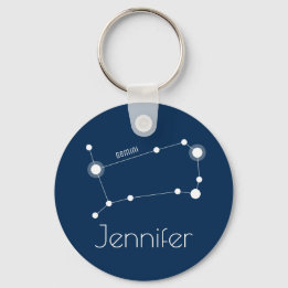 Llavero Constelación geminíaca personalizada