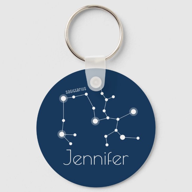 Llavero Constelación Sagittarius Zodiac personalizada (Anverso)