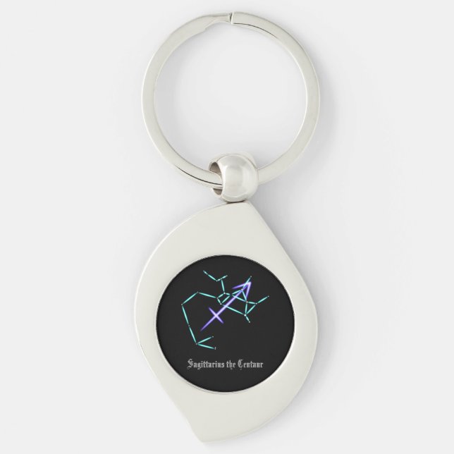 Llavero Constelación Zodiac Sagitario Keychain (Anverso)