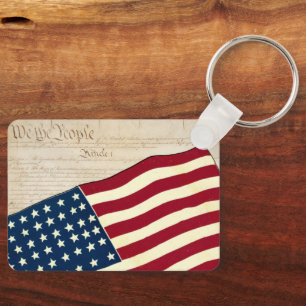 Llavero Constitución de los Estados Unidos, bandera estado