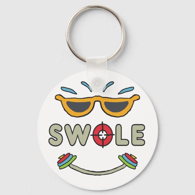 Llavero Construcción de cuerpos de Swole (Anverso)