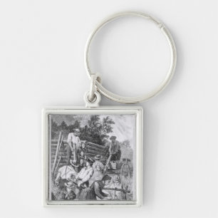 Llavero Construcción de la cabaña de madera