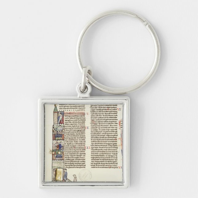 Llavero Construcción del ms 21 f.167v de una torre (Frente)