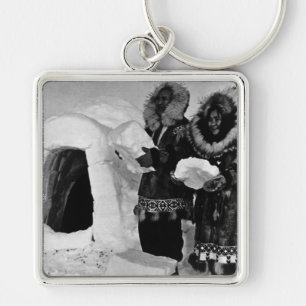 Llavero Constructores de igloo de Alaska en EEUU 1970