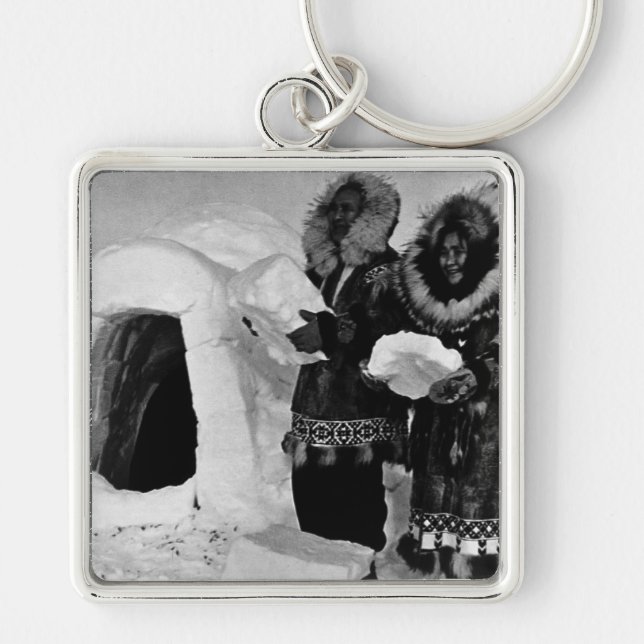Llavero Constructores de igloo de Alaska en EEUU 1970 (Frente)