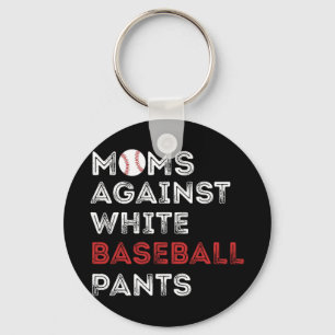 Llavero Contra pantalones de béisbol blancos divertido béi