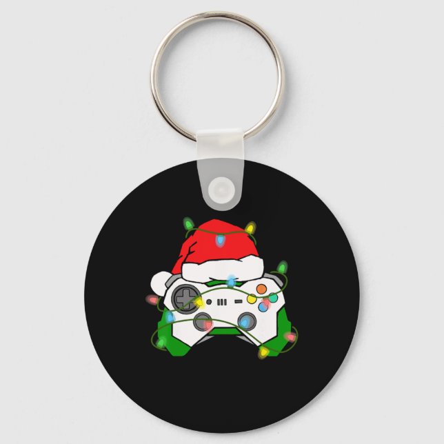Llavero Control de Navidad para Juegos de Video Sombrero d (Anverso)