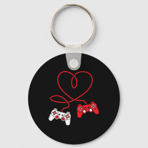 Llavero Controlador de juegos Corazón Funny Día de San Val