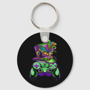 Llavero Controlador de juegos Mardi Gras Gamers Niños Chic