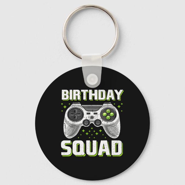 Llavero Controlador De Videojuegos De Cumpleaños Squad Par (Anverso)