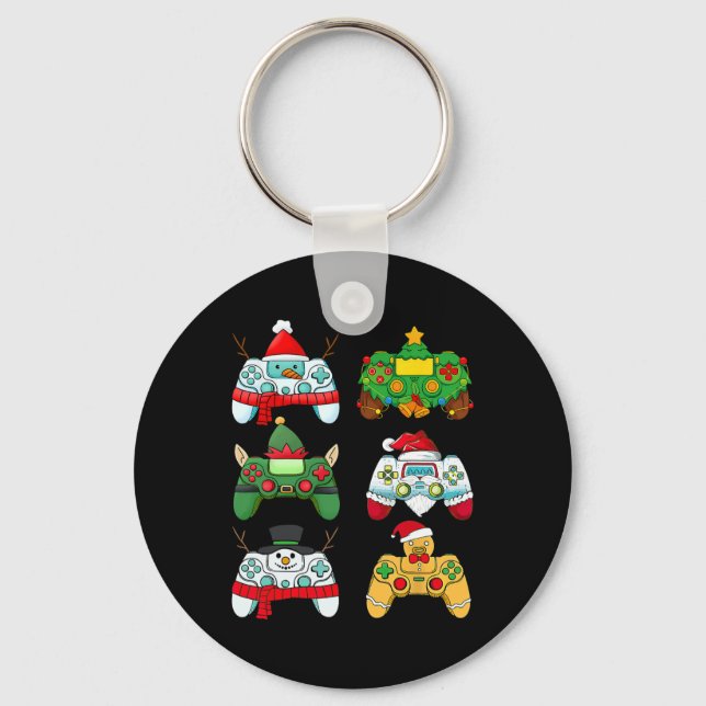 Llavero Controlador de videojuegos Santa Hat Gamer Boys Xm (Anverso)