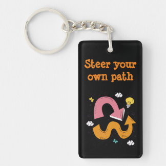 Llavero Controle su propio camino, Black Keychain