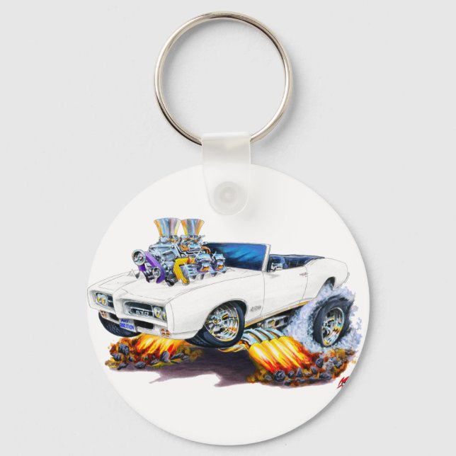Llavero Convertible en blanco de GTO de 1969 (Anverso)