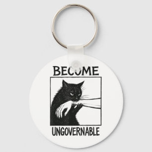 Llavero Conviértete en un gato negro ingobernable, mordien