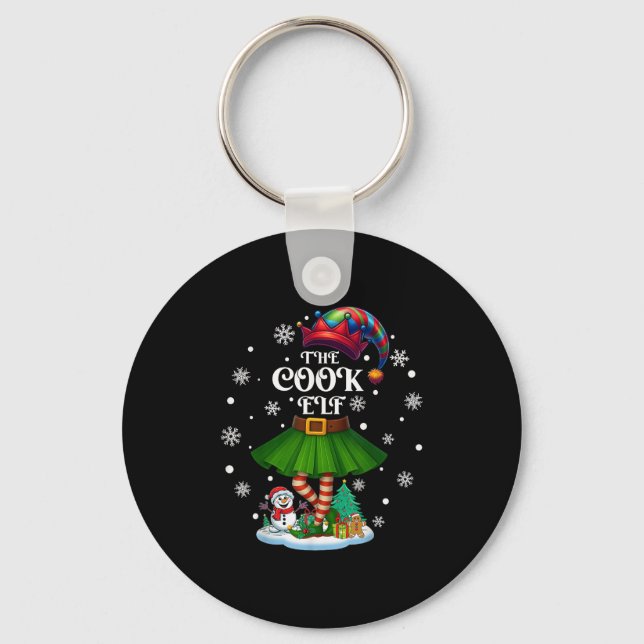 Llavero Cook Elf Squad Xmas Women Girls Mom Christmas Fami (Anverso)