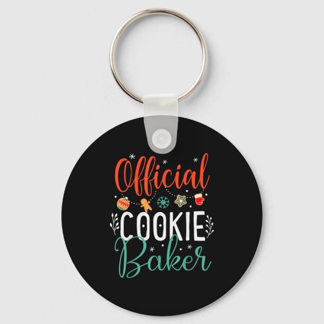 Llavero Cookie Baker Funny Christmas Couples Matching  (Anverso)