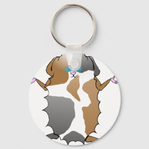 Llavero Cool Abyssinian Guinea Pig in Sunglasses