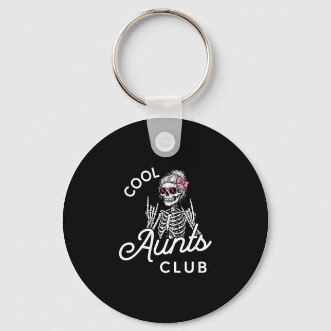 Llavero Cool Aunt Club Funny Skeleton Family Kids Women  (Anverso)