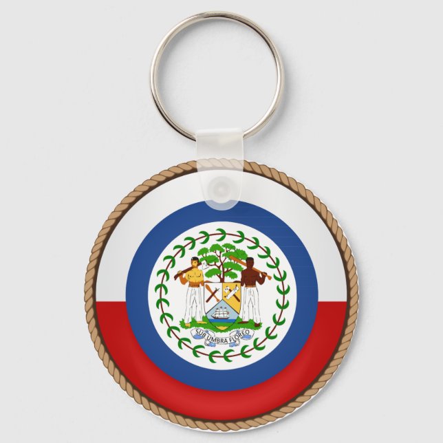 Llavero Cool Belize Flag Seal (Anverso)