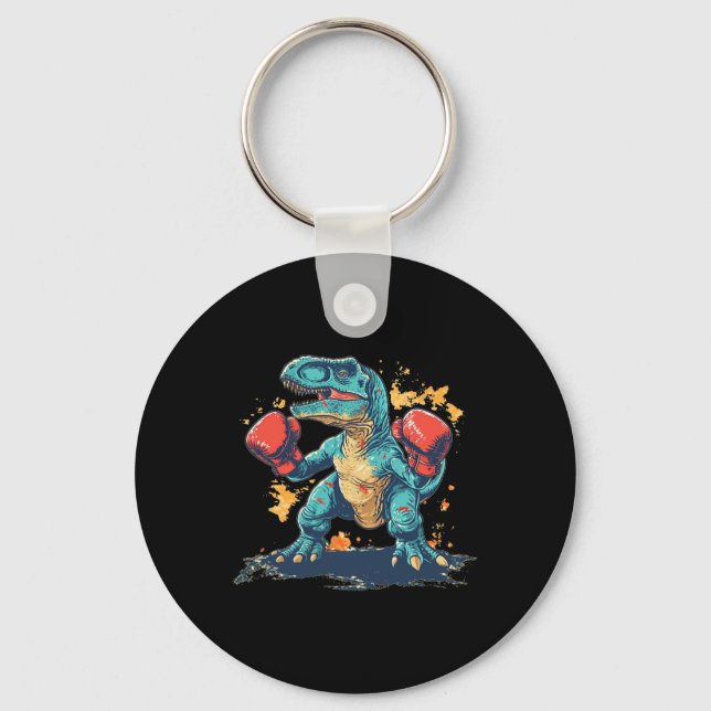 Llavero Cool Boxing Gloves With Dinosaur  (Anverso)