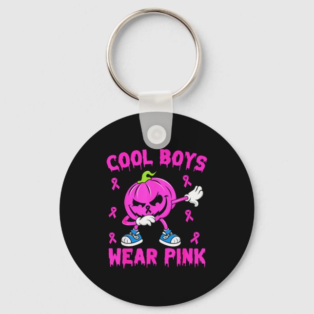 Llavero Cool Boys Wear Nk Breast Cancer Pumpkin Halloween  (Anverso)