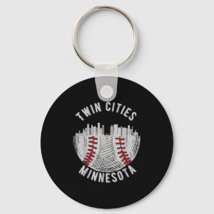 Llavero Cool Ciudades Gemelas Minnesota Mn Béisbol Skyline
