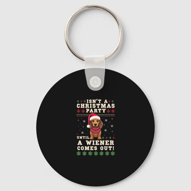 Llavero Cool Funny Wiener Dog Christmas Dachshund Holiday  (Anverso)