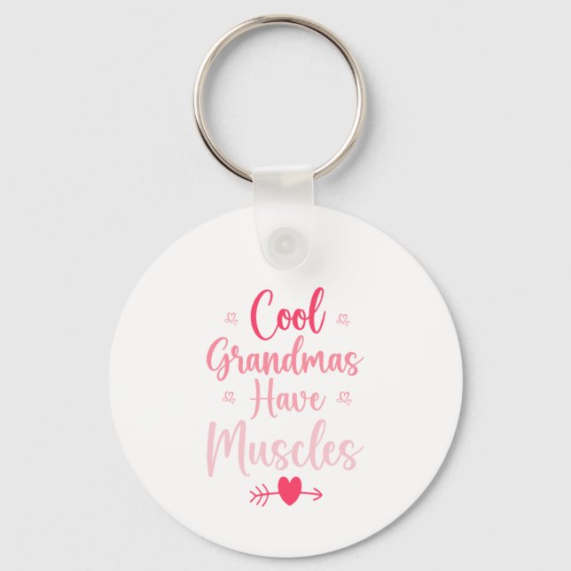 Llavero Cool Grandmas Have Muscles  (Anverso)