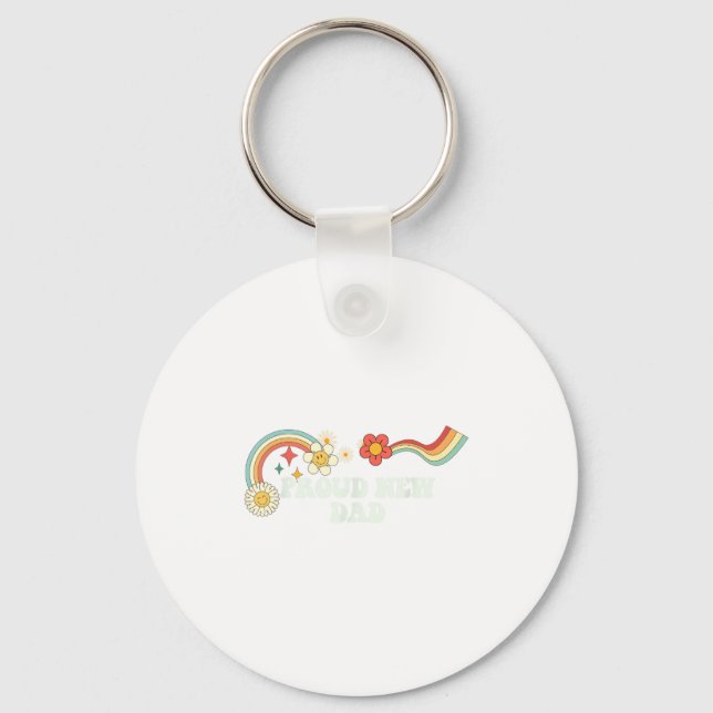 Llavero Cool Groovy Quote Proud New Dad Saying Art  (Anverso)